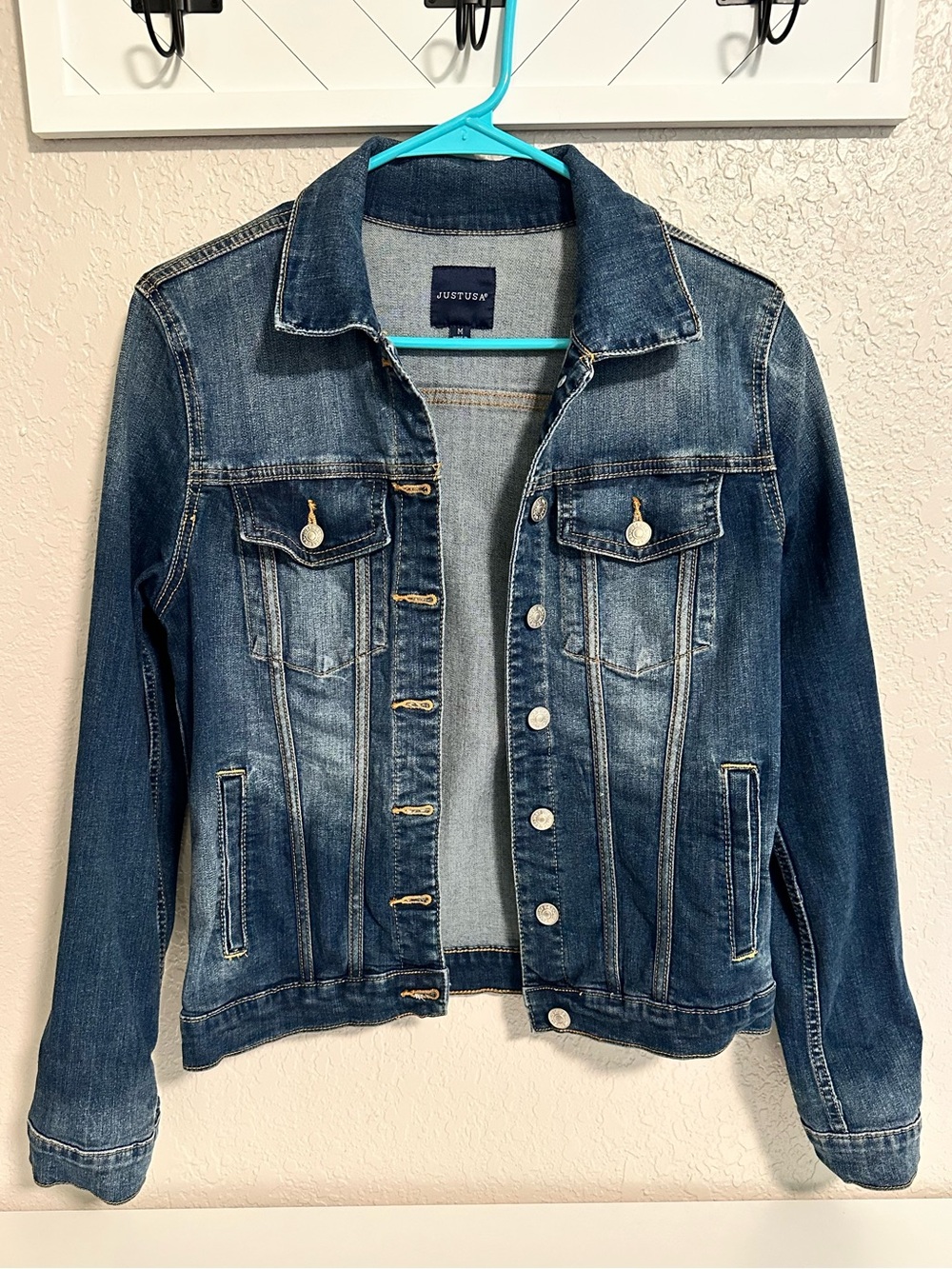 Just USA Women's Dark Blue Washed Denim Jacket